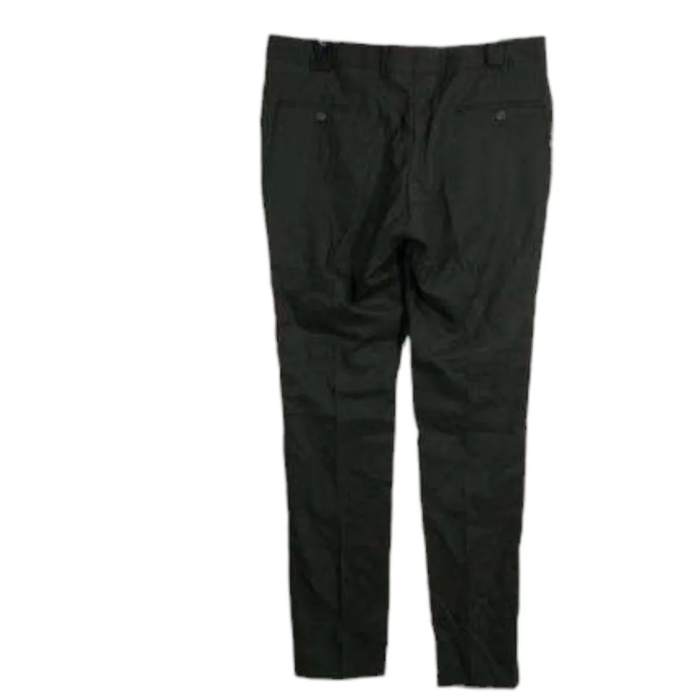 NWT Bolongaro Trevor Skinny Dress Pants Slacks Textured Green sz 36 x 32